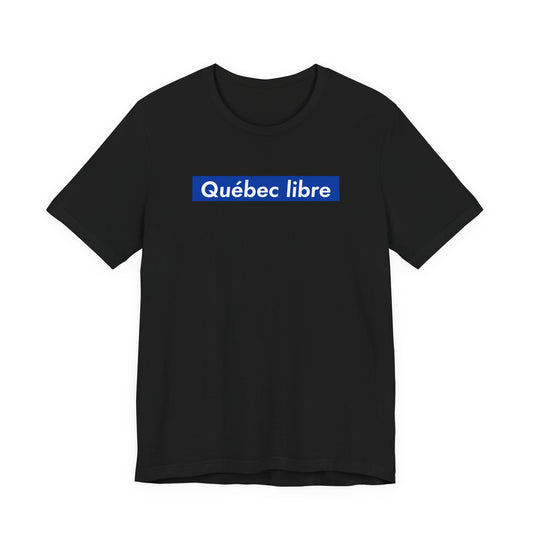 QUÉBEC LIBRE — T-shirt à carré bleu