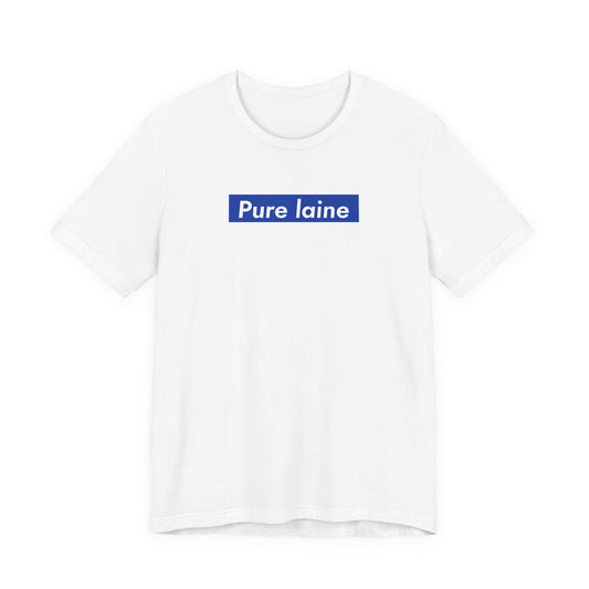 PURE LAINE — T-shirt à carré bleu