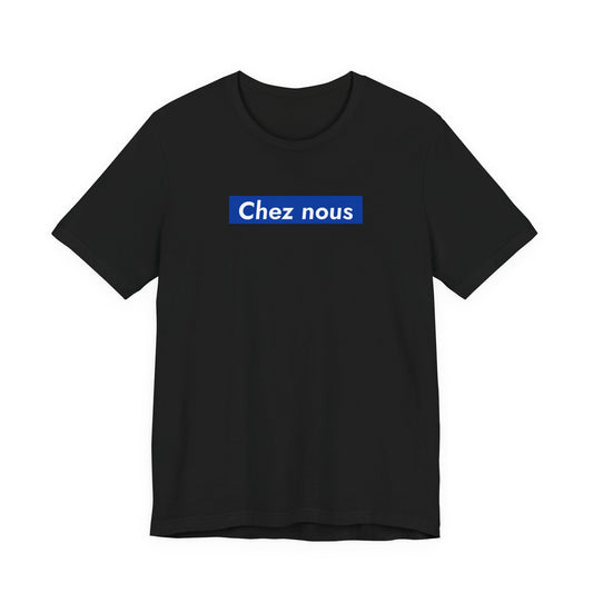 CHEZ NOUS — T-shirt à carré bleu