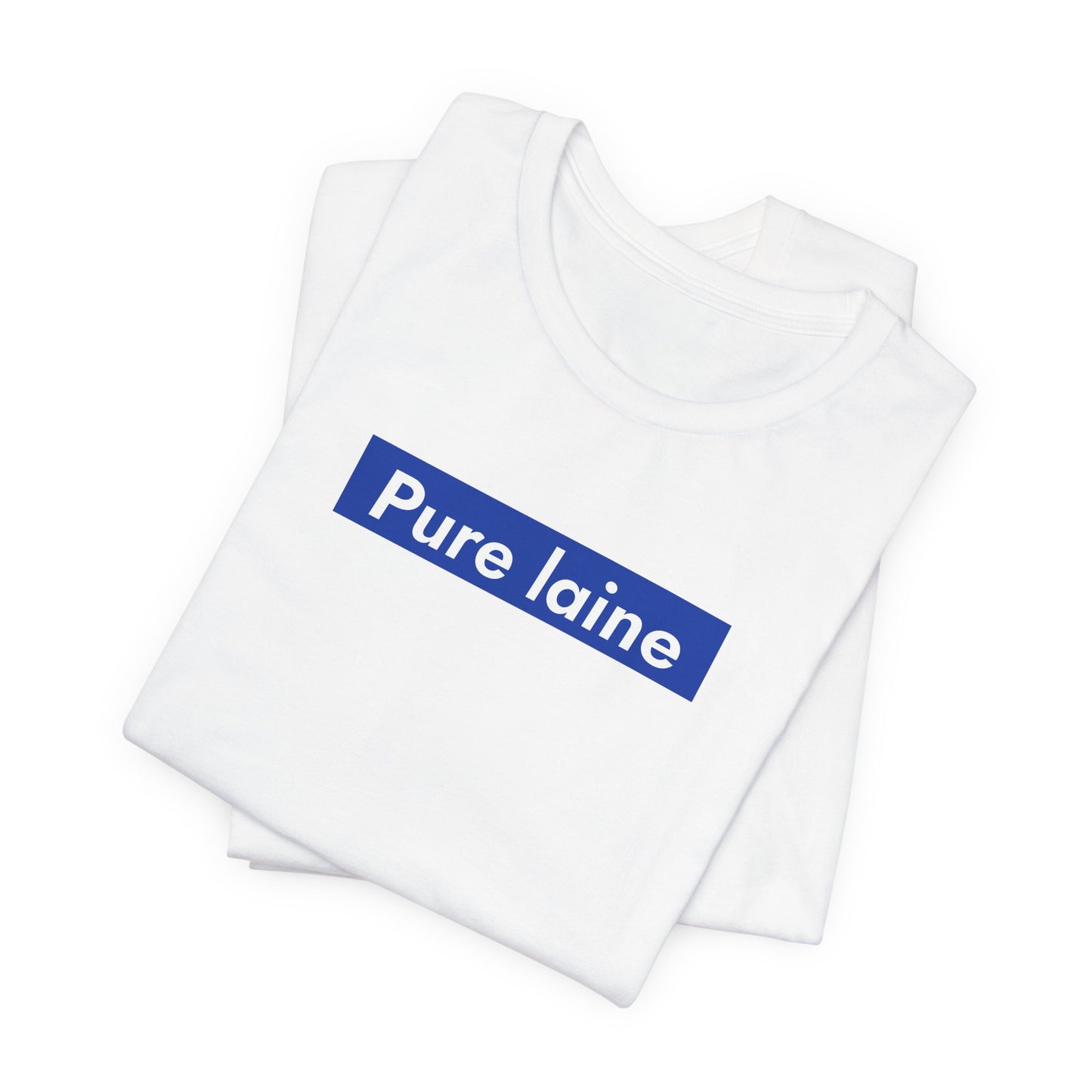 PURE LAINE — T-shirt à carré bleu